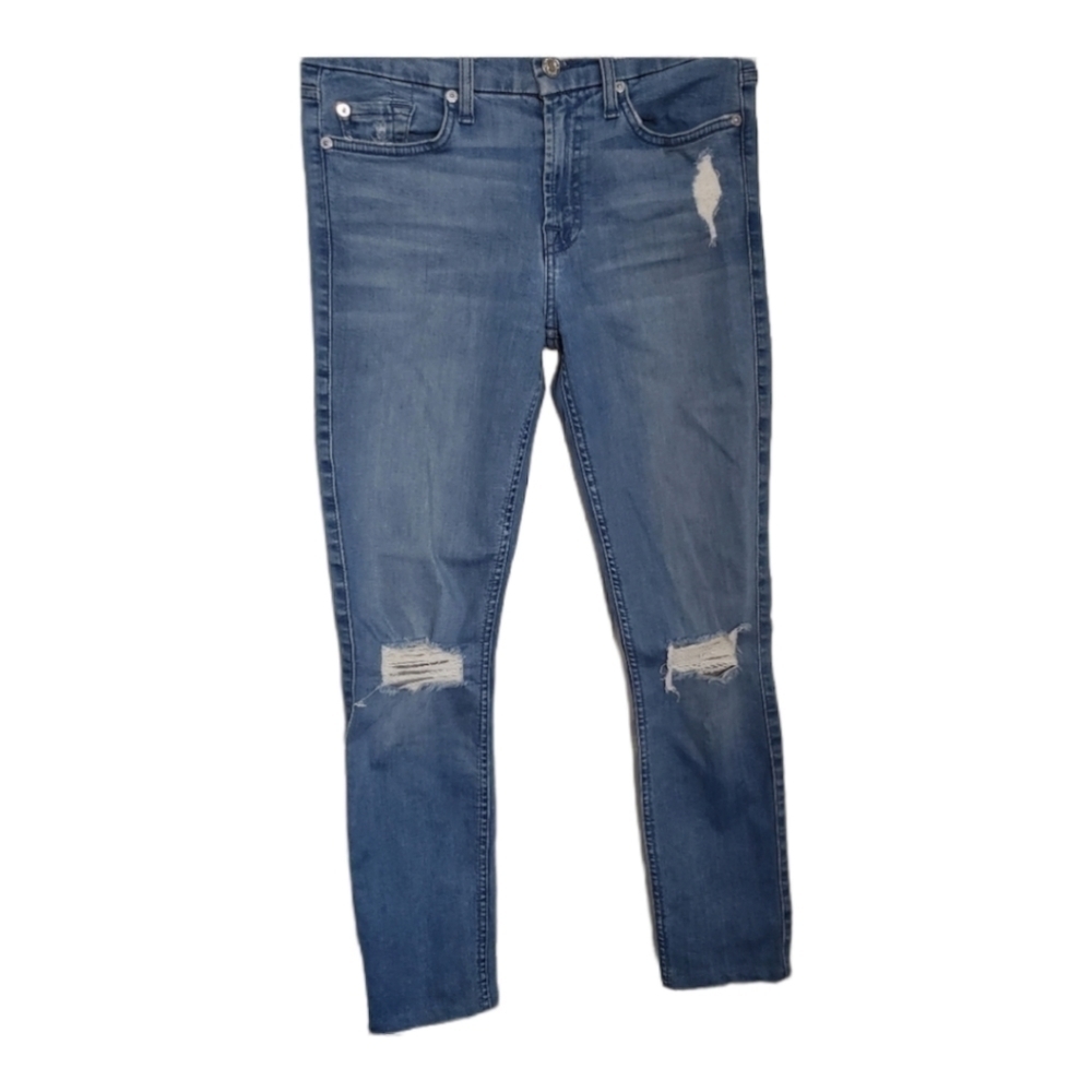 𝅺7 For All Mankind Distressed Skinny Jeans